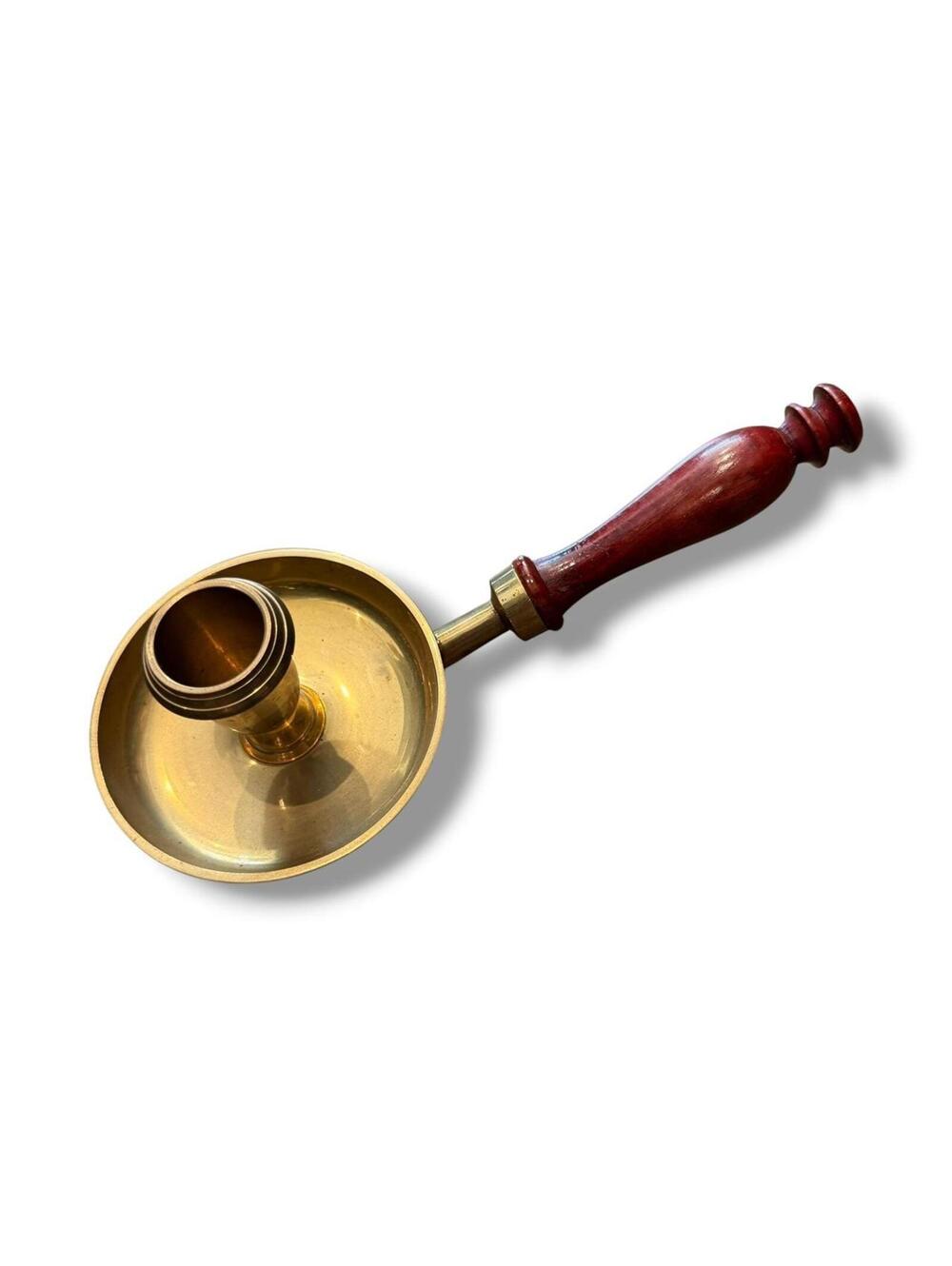 Handled Brass Candlestick Holder